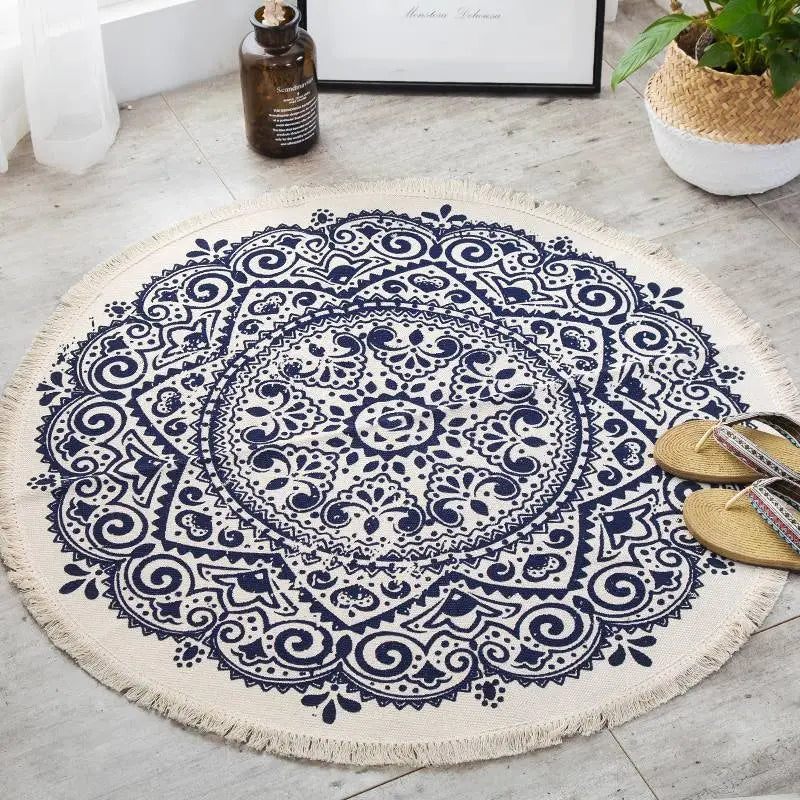 Round Boho Mandala Rug - 4 variants, 3 sizes