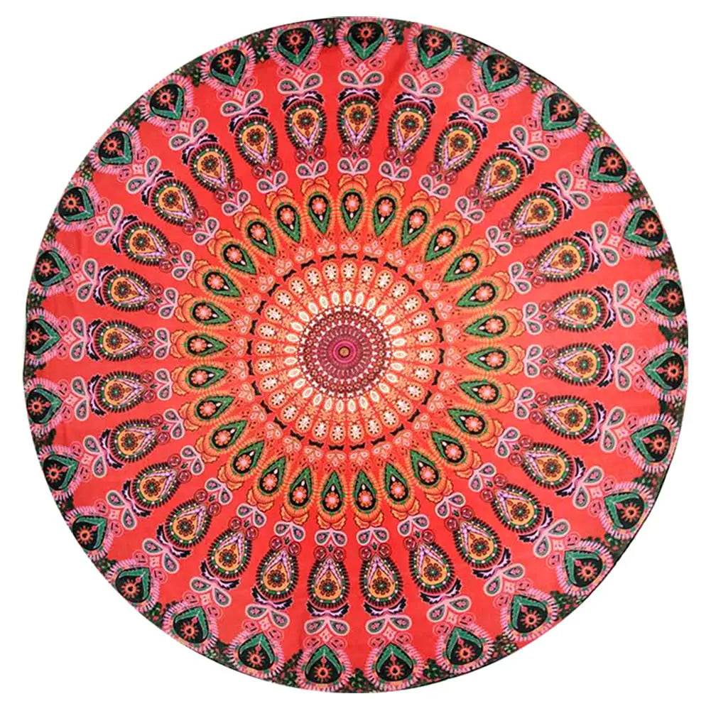 Round Mandala Beach Blanket - 59 inch