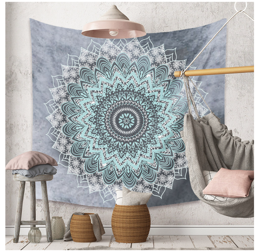 Cool Blue Mandala Multipurpose Fabric