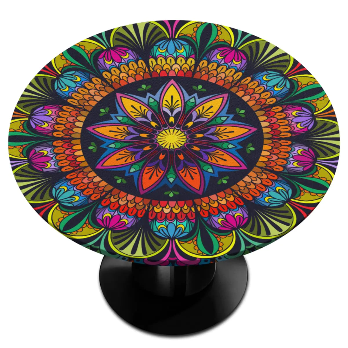 Round Mandala Fitted Tablecloth - 45-50 inch