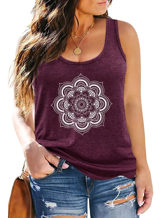 Outsized Mandala Tank Top