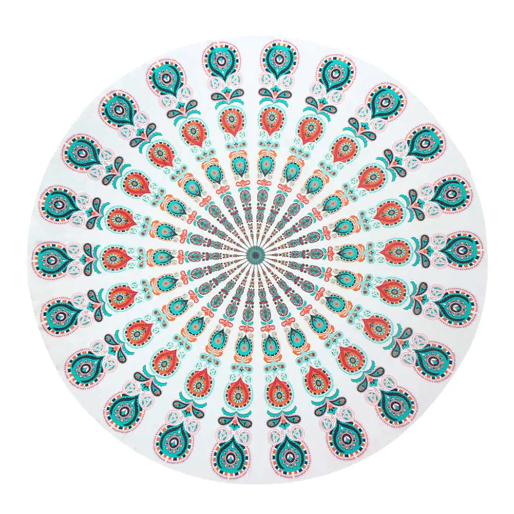 Round Mandala Beach Blanket - 59 inch