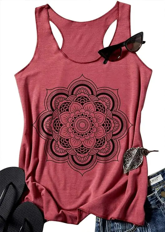 Mandala Lotus Tank Top