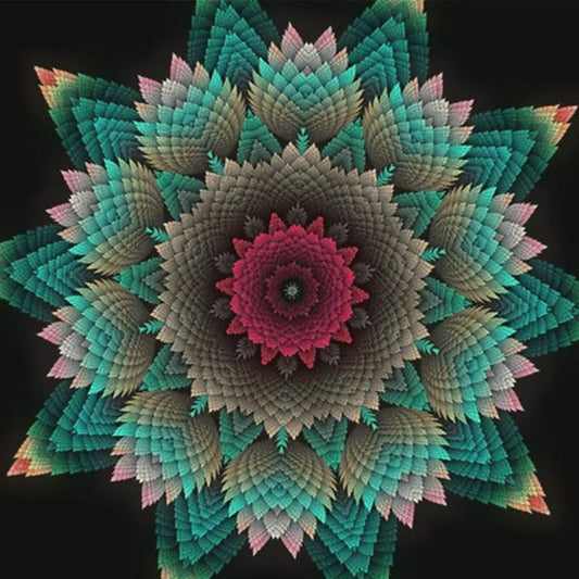 Floral Mandala Diamond Painting Kit