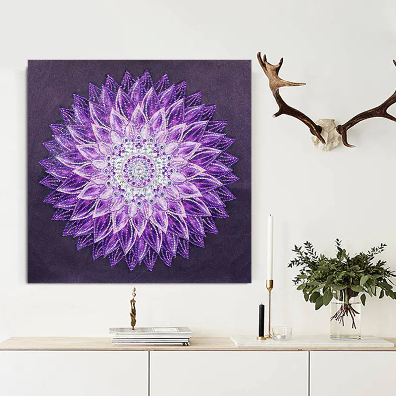 Purple Mandala Diamond Painting Kit