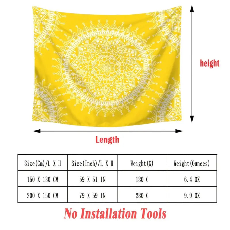 Yellow Mandala Multipurpose Fabric