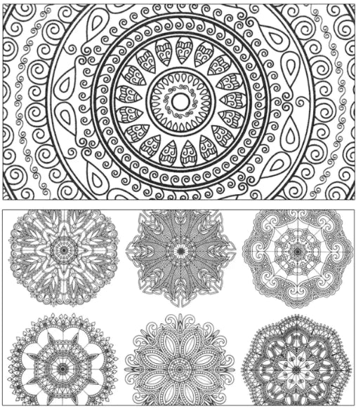 Zen Mandalas Colouring Book - A