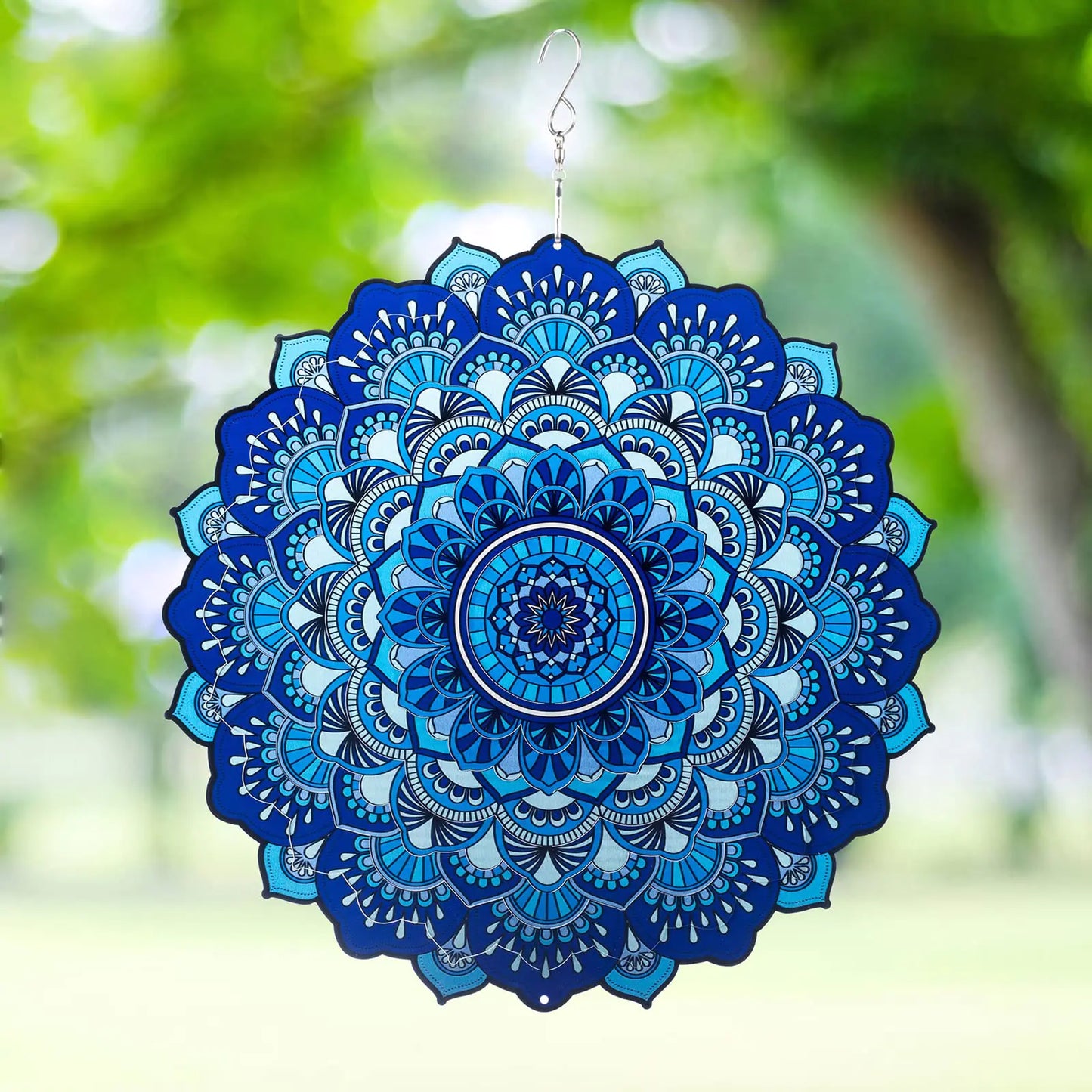 Blue Metal Wind Spinner