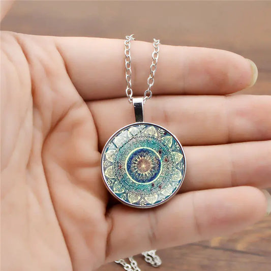 Mandala Necklace and Earring Set
