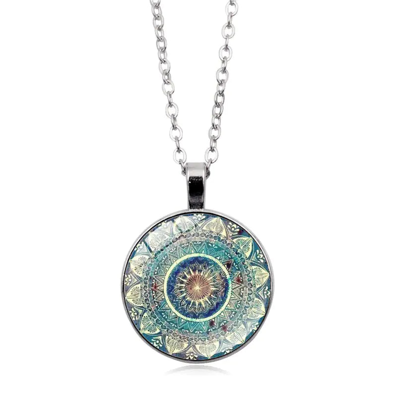 Mandala Necklace and Earring Set