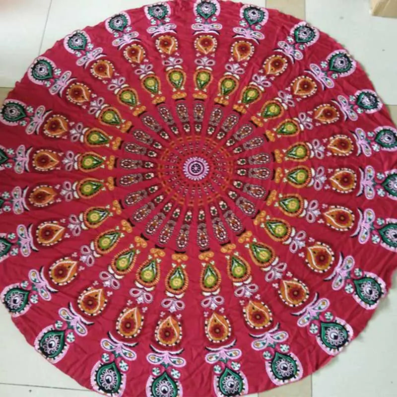 Round Mandala Beach Blanket - 59 inch