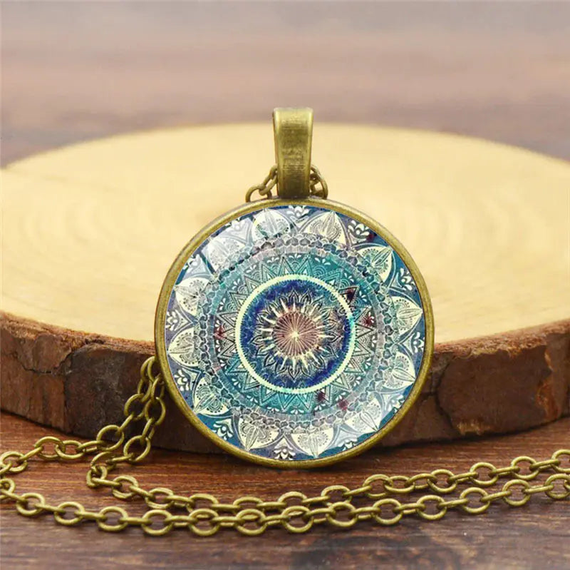 Mandala Necklace and Earring Set