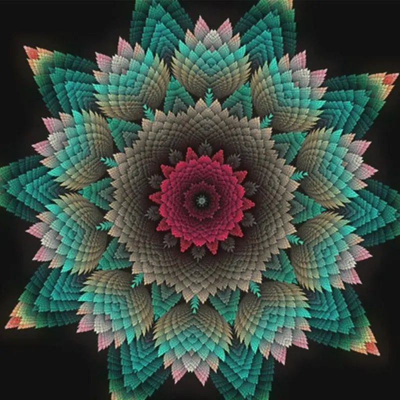 Floral Mandala Diamond Painting Kit