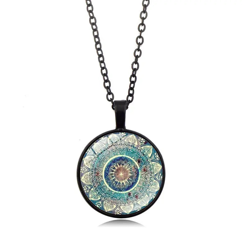 Mandala Necklace and Earring Set